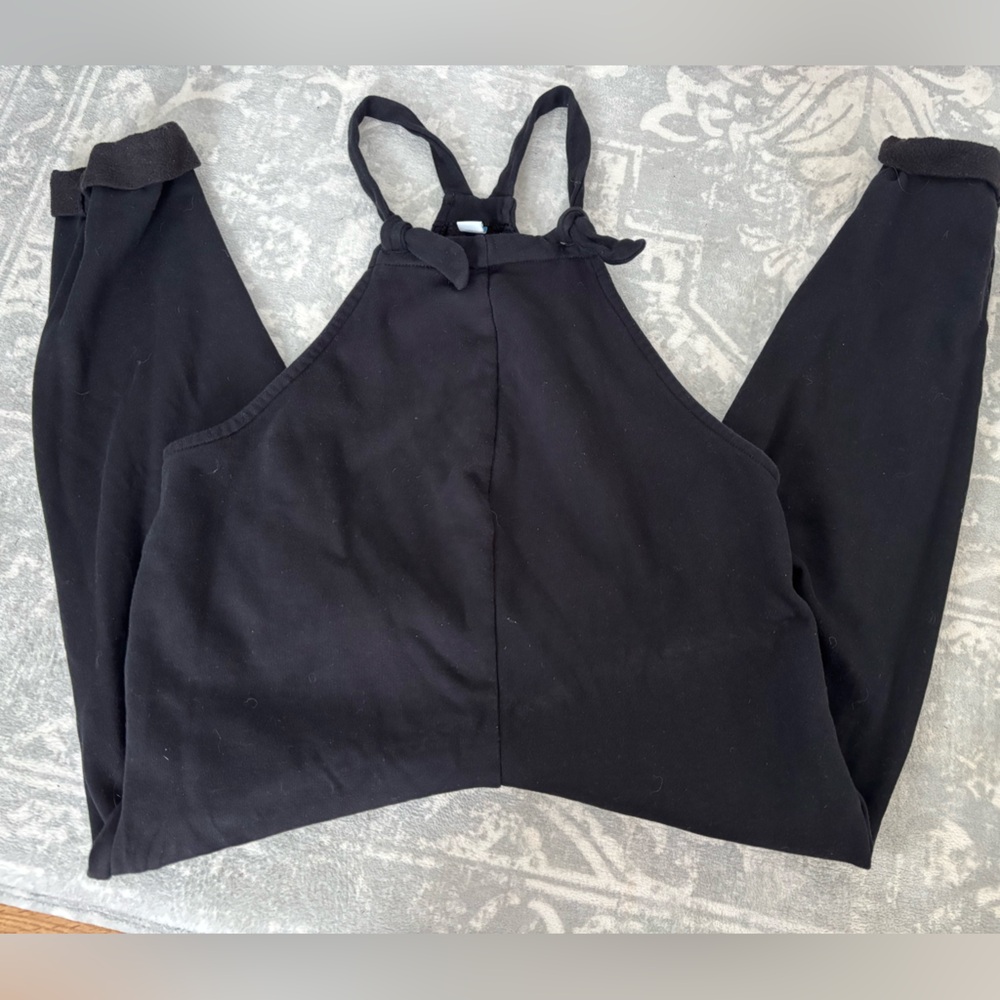 Black Maternity Jumpsuit with Tie-Strap